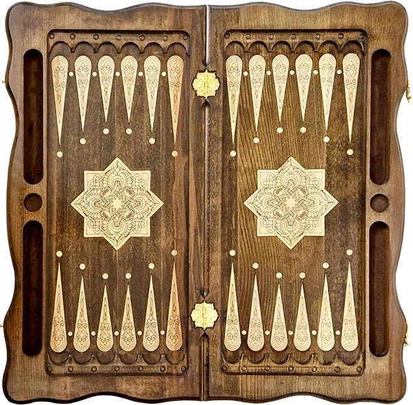 Нарды резные "Тёмный Узор 1" 60, Mirzoyan