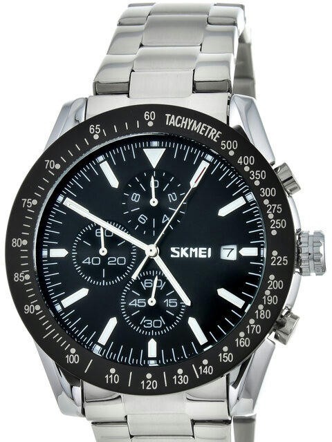 Наручные часы skmei 9253sibk silver/black-steel