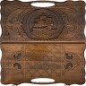 Нарды резные "Корабль" с ручкой 50, Haleyan
