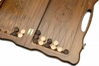 Нарды резные &quot;Бесконечность&quot; с ручкой 50, Haleyan