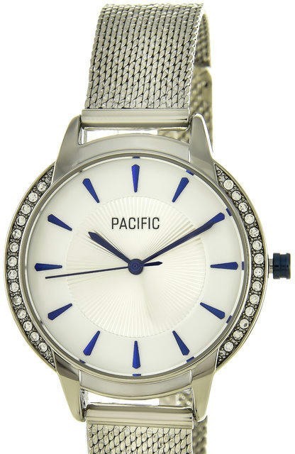 Наручные часы pacific x6167 корп-хром циф-бел/син сетка