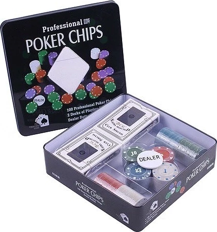 Набор для покера Holdem Light на 100 фишек с номиналом