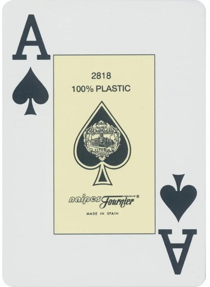 Карты "Fournier 2818 red" 100% пластик