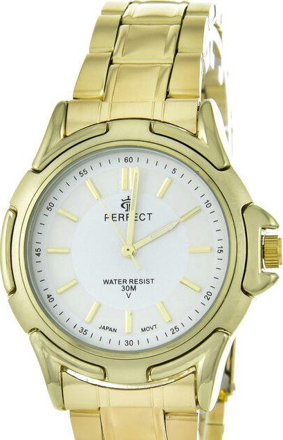 Наручные часы perfect p001-12 корп-жел циф-беж брас-жел