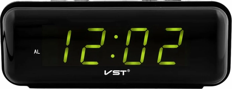 Сетевые часы vst738-2 220В зел.цифры+сетевой кабель