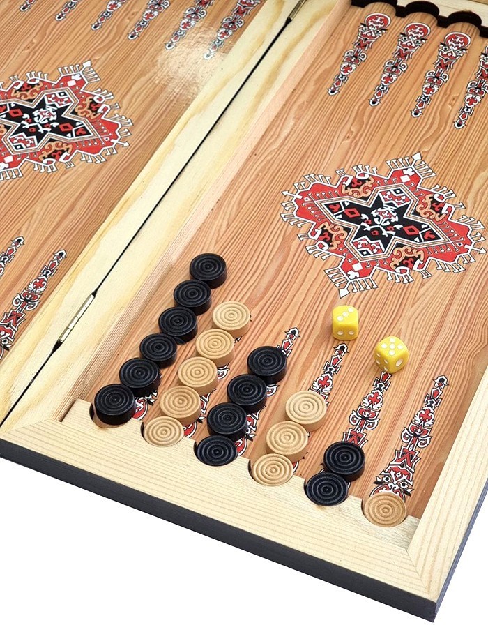 Нарды + Шашки Сирия Лев в Саванне средние (Россия, дерево, 50 см), Partida