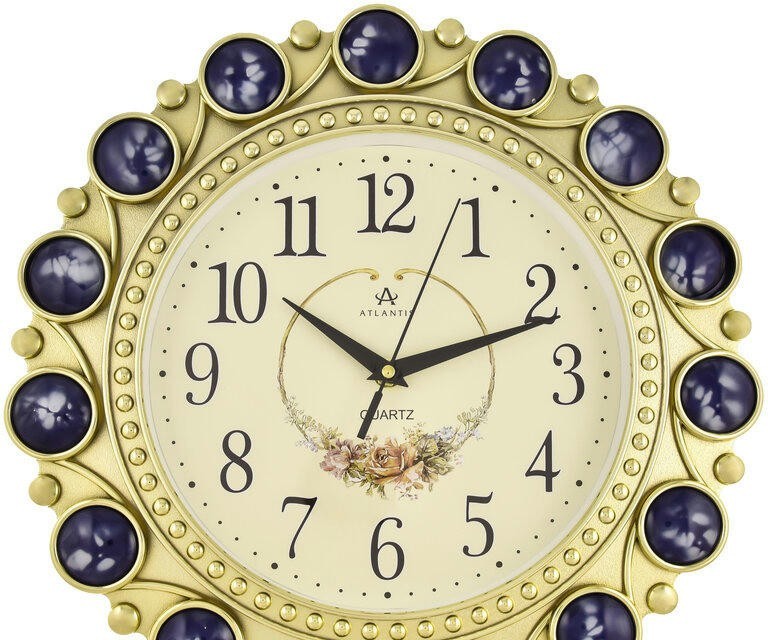 Настенные часы atlantis tld-6998e blue jewelry