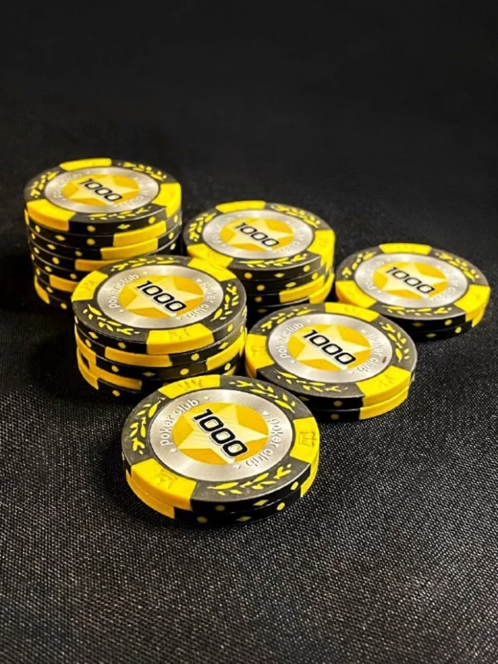 Фишки для игры в покер Black Stars номиналом 1000 (25шт)