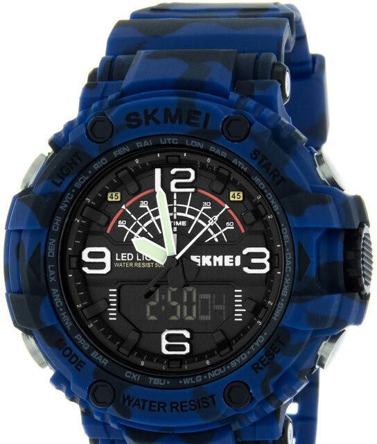 Наручные часы skmei 1617cmbu blue camouflage