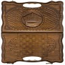 Нарды резные "Корона" с ручкой 30, Haleyan