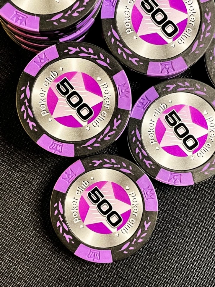 Фишки для игры в покер Black Stars номиналом 500 (25шт)