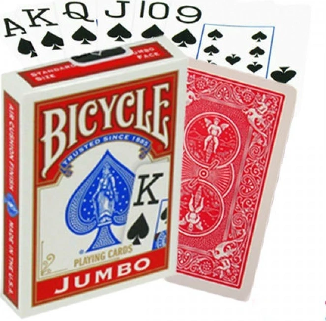Карты "Bicycle Rider Back International Jumbo Index Red"