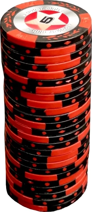 Фишки для игры в покер Black Stars номиналом 5 (25шт)