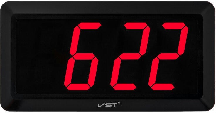 Сетевые часы vst780-1 220В красн.цифры+блок