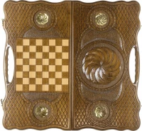 Нарды резные &quot;Бесконечность 5&quot; с ручкой 60, Haleyan