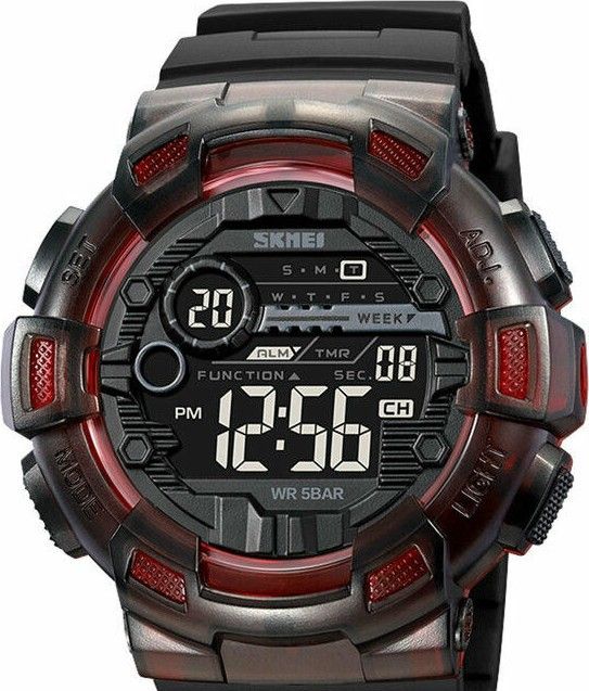 Skmei 2110BKRD black/red transpared