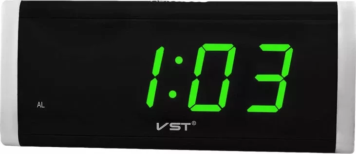 Сетевые часы vst730-4 220В зел.цифры+сетевой кабель