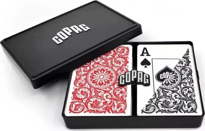 Комплект карт "Elite Bridge Size Jumbo Index Playing Cards Double Deck (red and black) Copag"