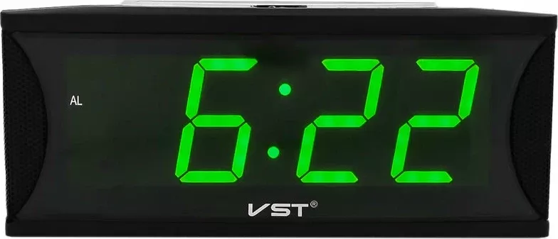 Сетевые часы vst719-2 220В зел.цифры+usb кабель (без адаптера)