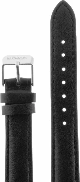 Ремешки maknamara 16 мм змея чер матов сереб заст mp-16005