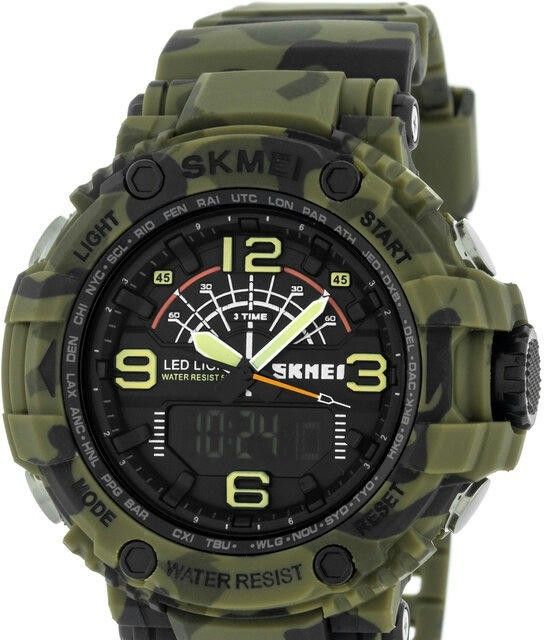 Наручные часы skmei 1617cmgn amry green camouflage