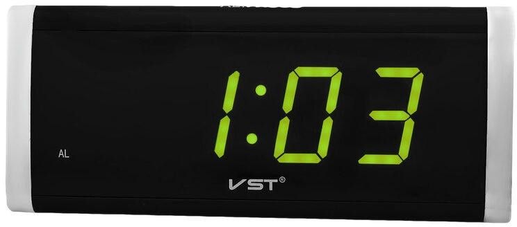 Сетевые часы vst730-2 220В зел.цифры+сетевой кабель