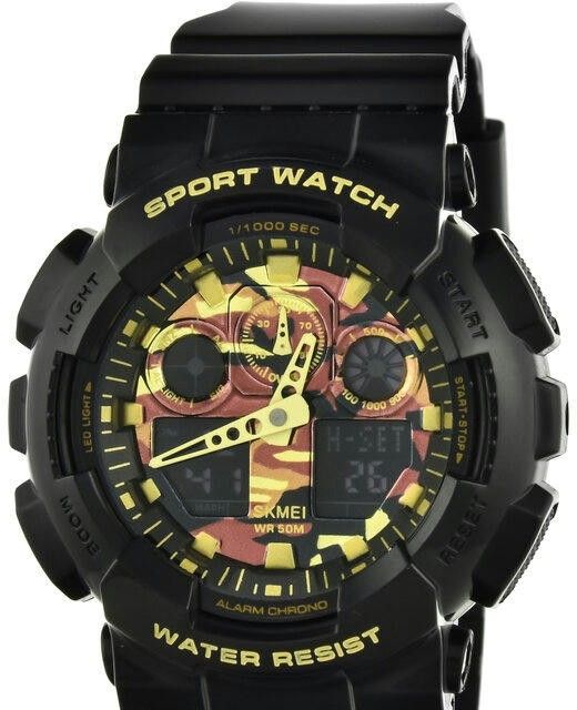 Skmei 1832CMBKGD black/gold camo