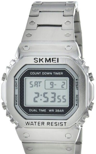 Skmei 1456si silver big size