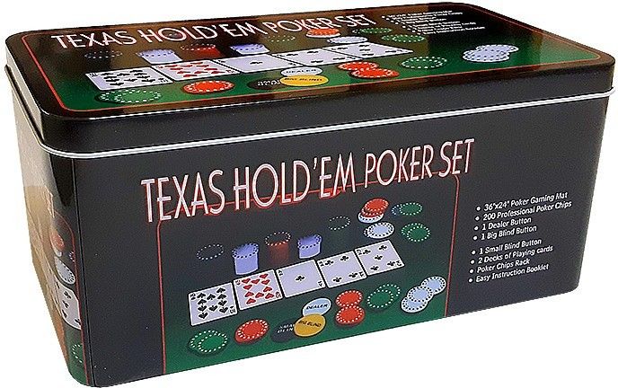 Набор для покера Holdem Light на 200 фишек с номиналом