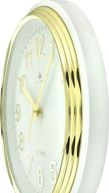 Настенные часы atlantis tld-35149 white/yellow gold