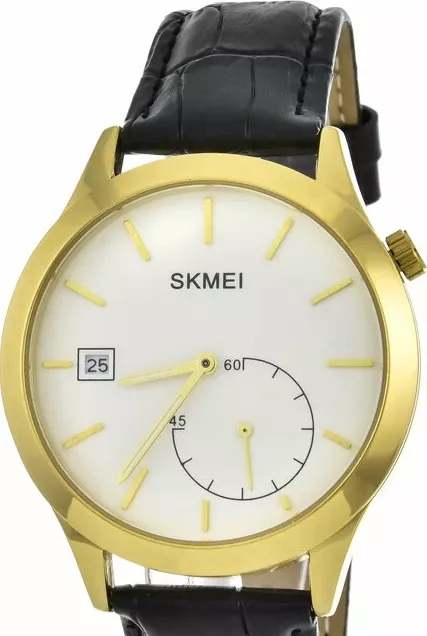Наручные часы skmei 1581lgdbk gold/ black leather