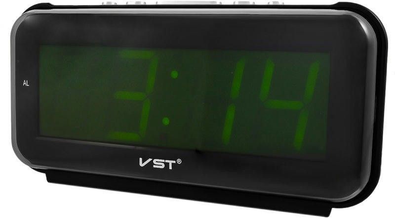 Сетевые часы vst806-2 зел.цифры+usb кабель (без адаптера)