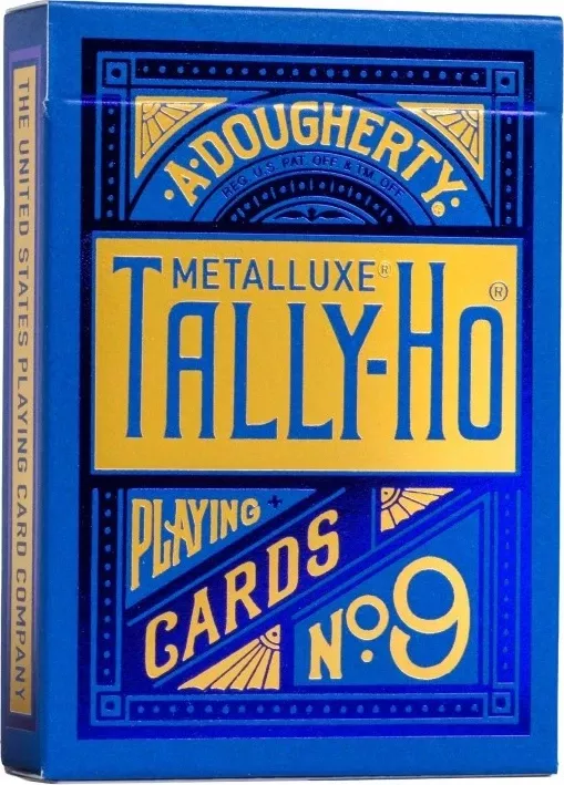 Карты "Bicycle Tally-ho Metal Standard index blue"
