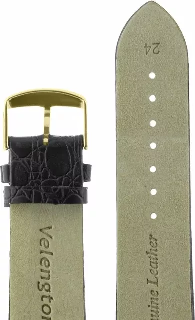 Ремешки velengton 24 черн croco зол заст-1