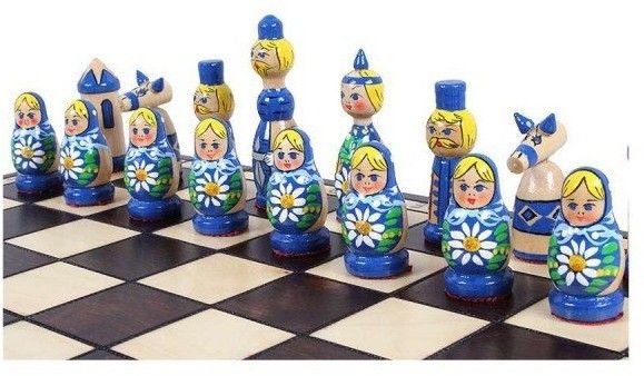 Шахматы "Бабушкины" 40 см, Madon (деревянные, Польша)