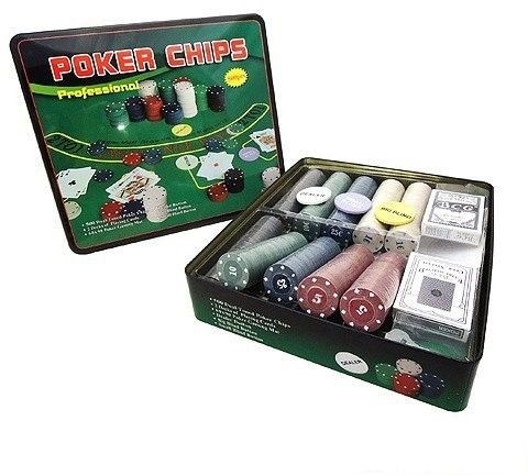 Набор для покера Holdem Light на 500 фишек с номиналом