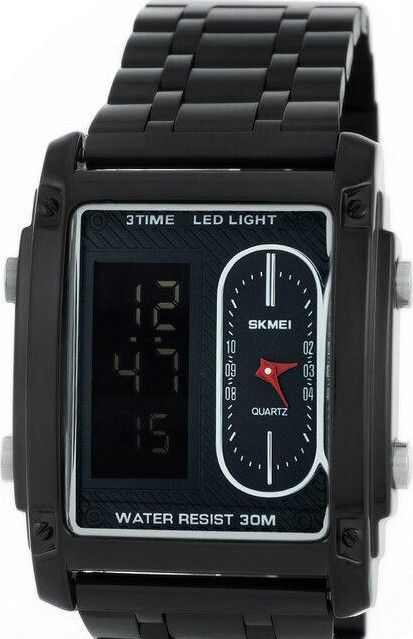 Наручные часы skmei 1868sbk black steel