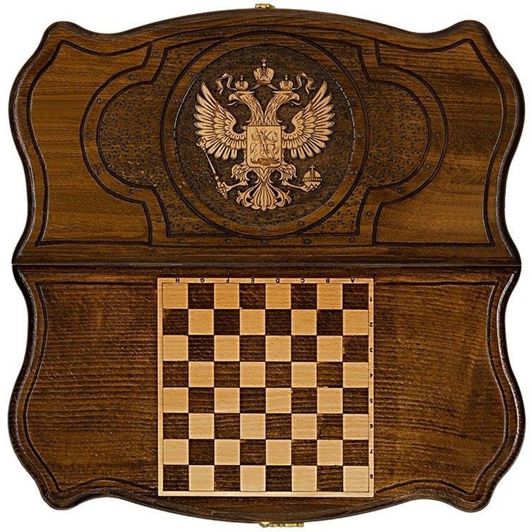 Нарды резные "Герб РФ 3" 40, Mirzoyan