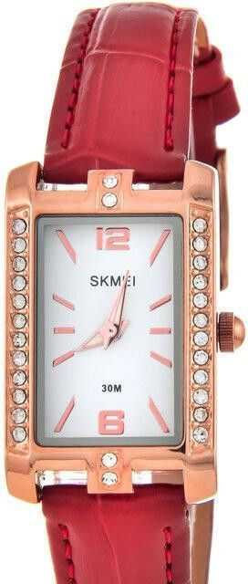 Наручные часы skmei 1690lrd red leather