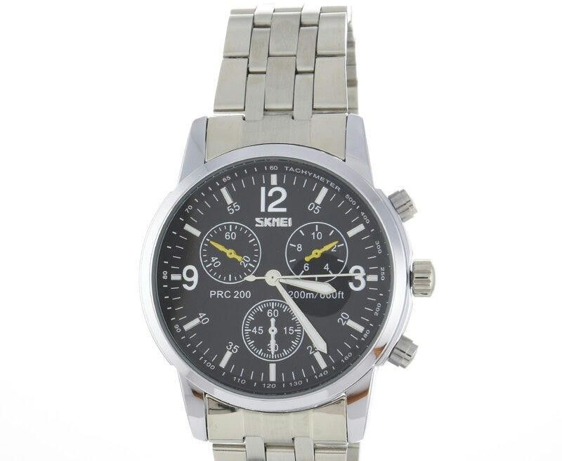 Skmei 9070sbk black stainless steel