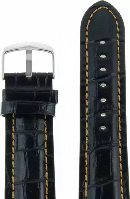 Ремешки velengton 24 черн croco с оранж строч