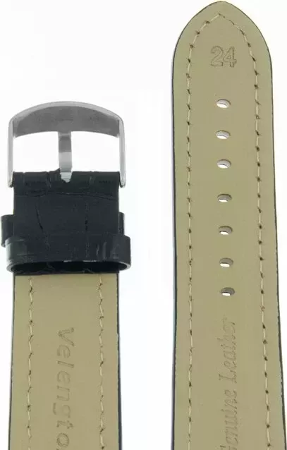 Ремешки velengton 24 черн croco с оранж строч